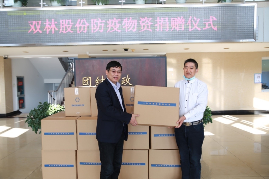 时博（中国捐赠5万个口罩支援抗疫